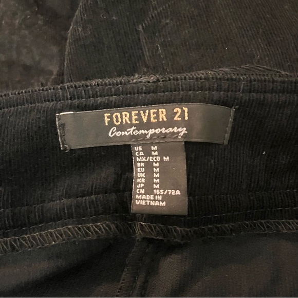 BLACK WIDE LEG CORDUROY WITH BELT - Picture 6 of 12